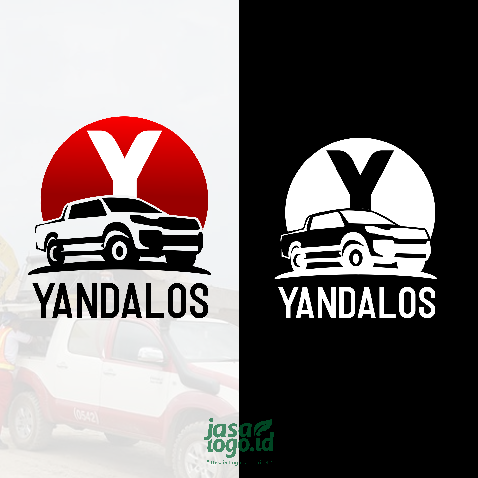 Jasa Desain Logo Rental Mobil Tambang untuk Yandalos