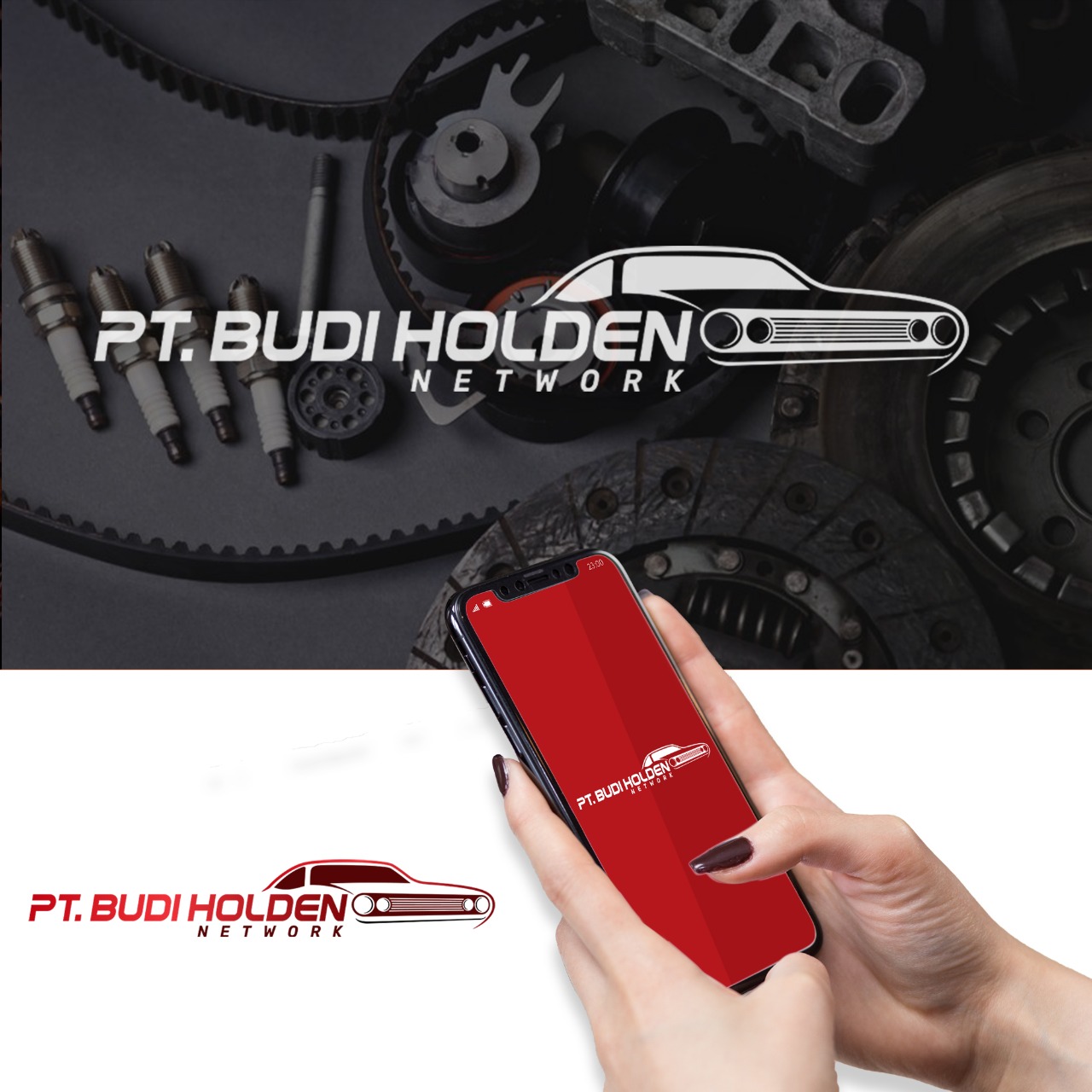Jasa Desain Logo Distributor Perlengkapan Bengkel untuk PT Budi Holden