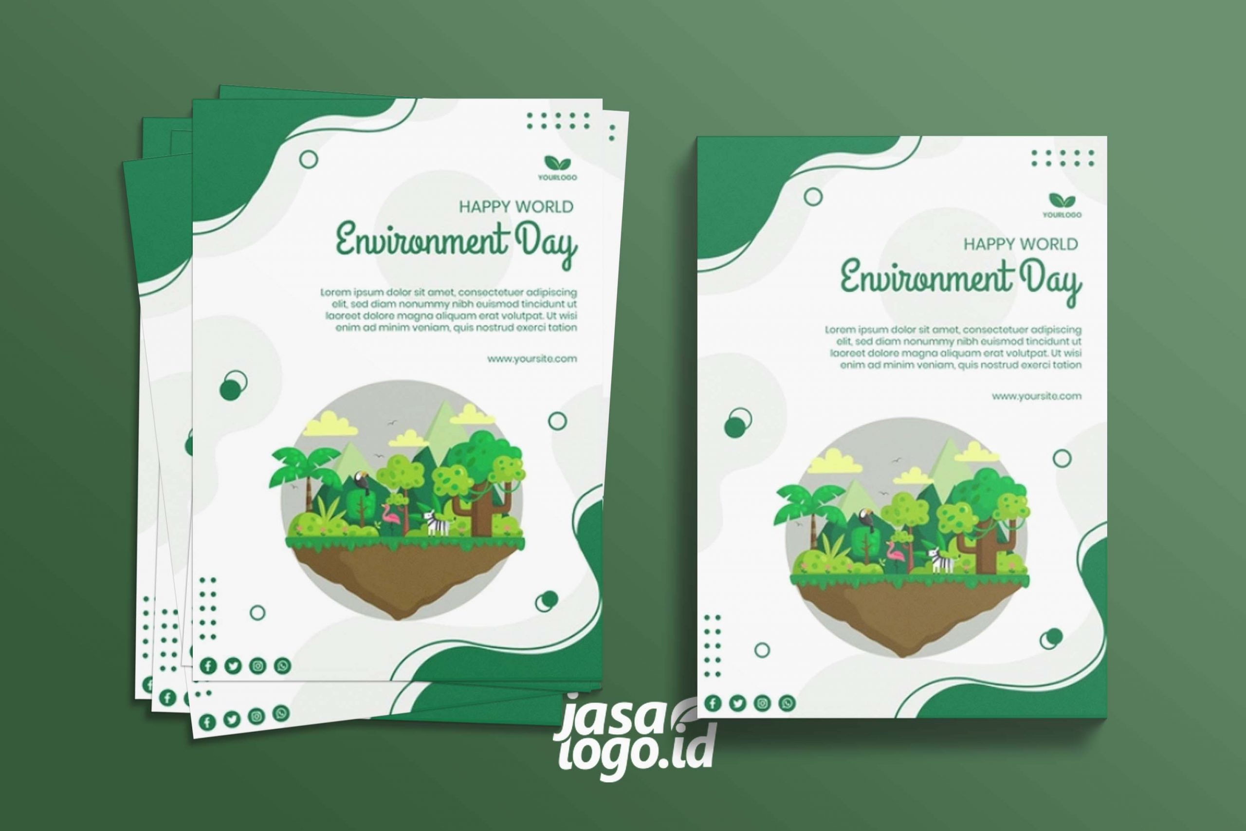 Poster Go Green CDR Template