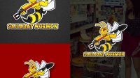 Desain Logo Maskot Lebah Sahabat Wormon