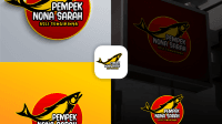 Desain Logo Pempek Nona Sarah