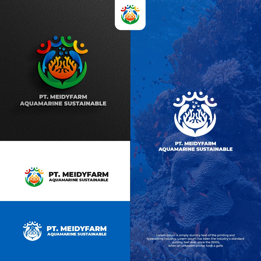 Jasa Desain Logo Perusahaan PT Meidyfarm Aquamarine Sustainable