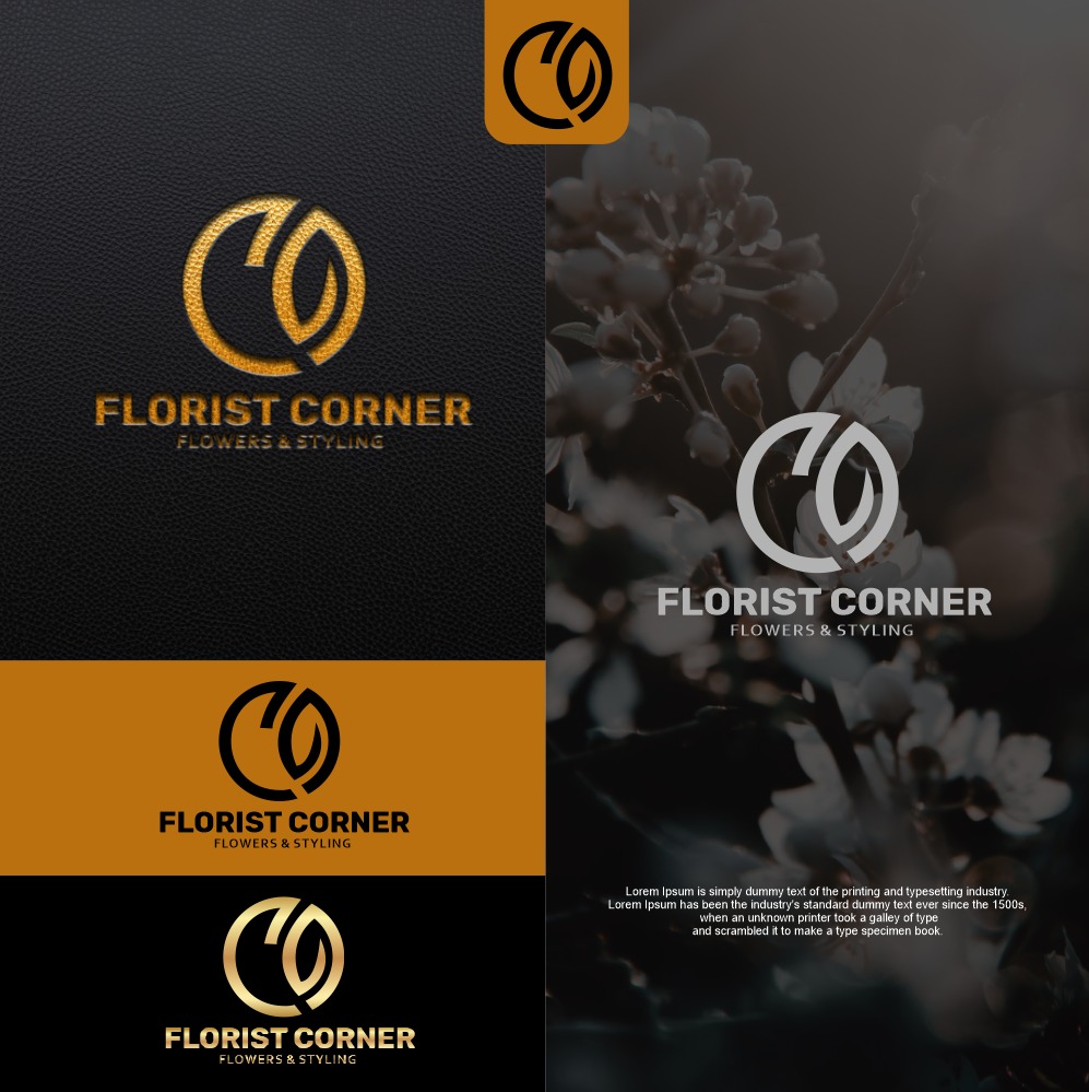Desain Logo Toko Bunga Florist Cornet