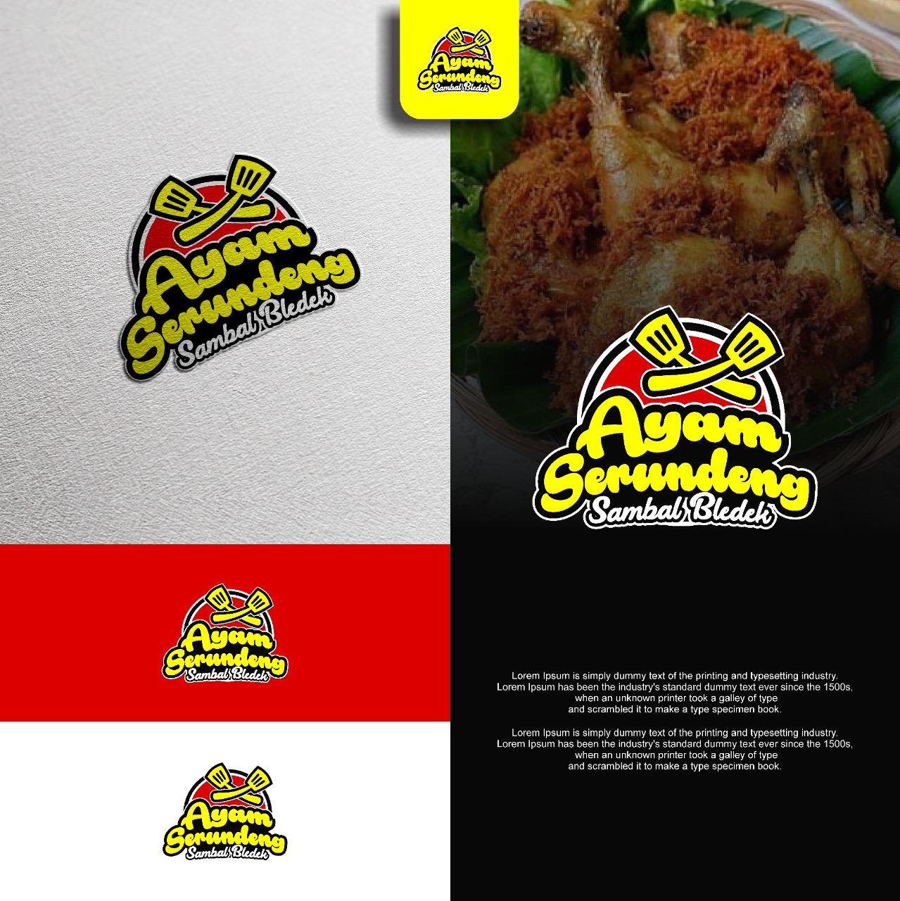 Jasa Desain Logo Ayam Serundeng Sambal Bledek