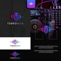 Desain Logo Studio Musik TEMPO MUSIK INDONESIA