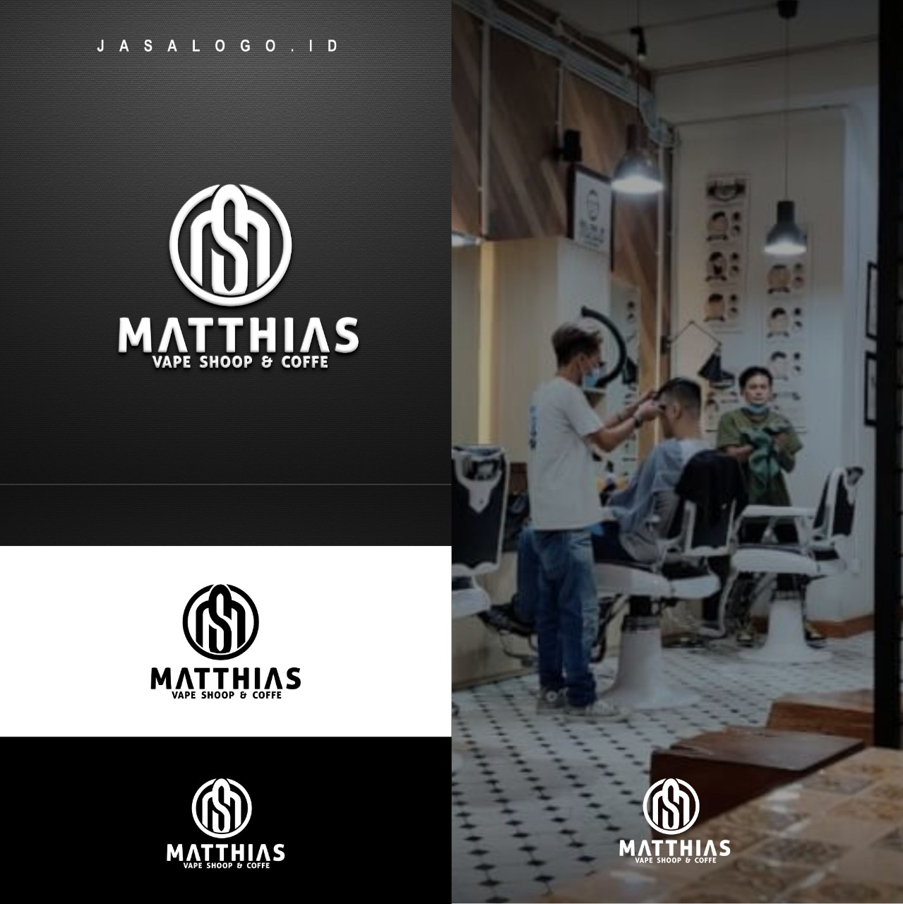 Desain Logo Vape Shop & Caffee - MATTHIAS