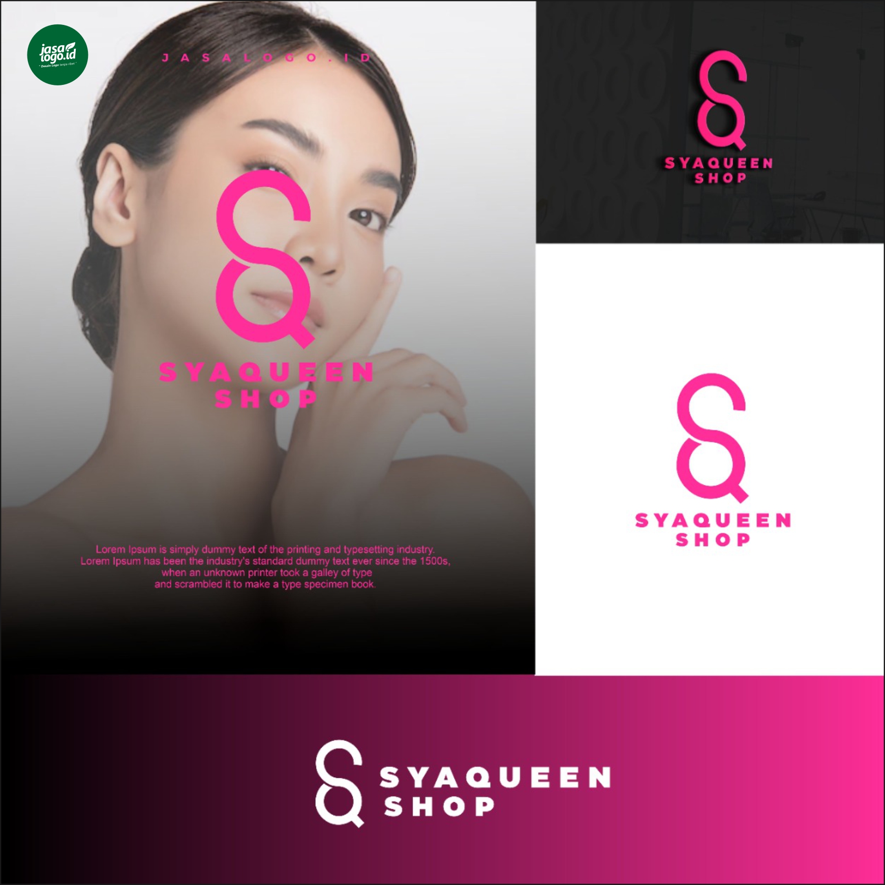 logo skincare pink keren