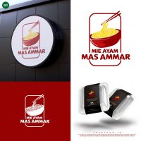 Desain Logo Mie Ayam Mas Ammar