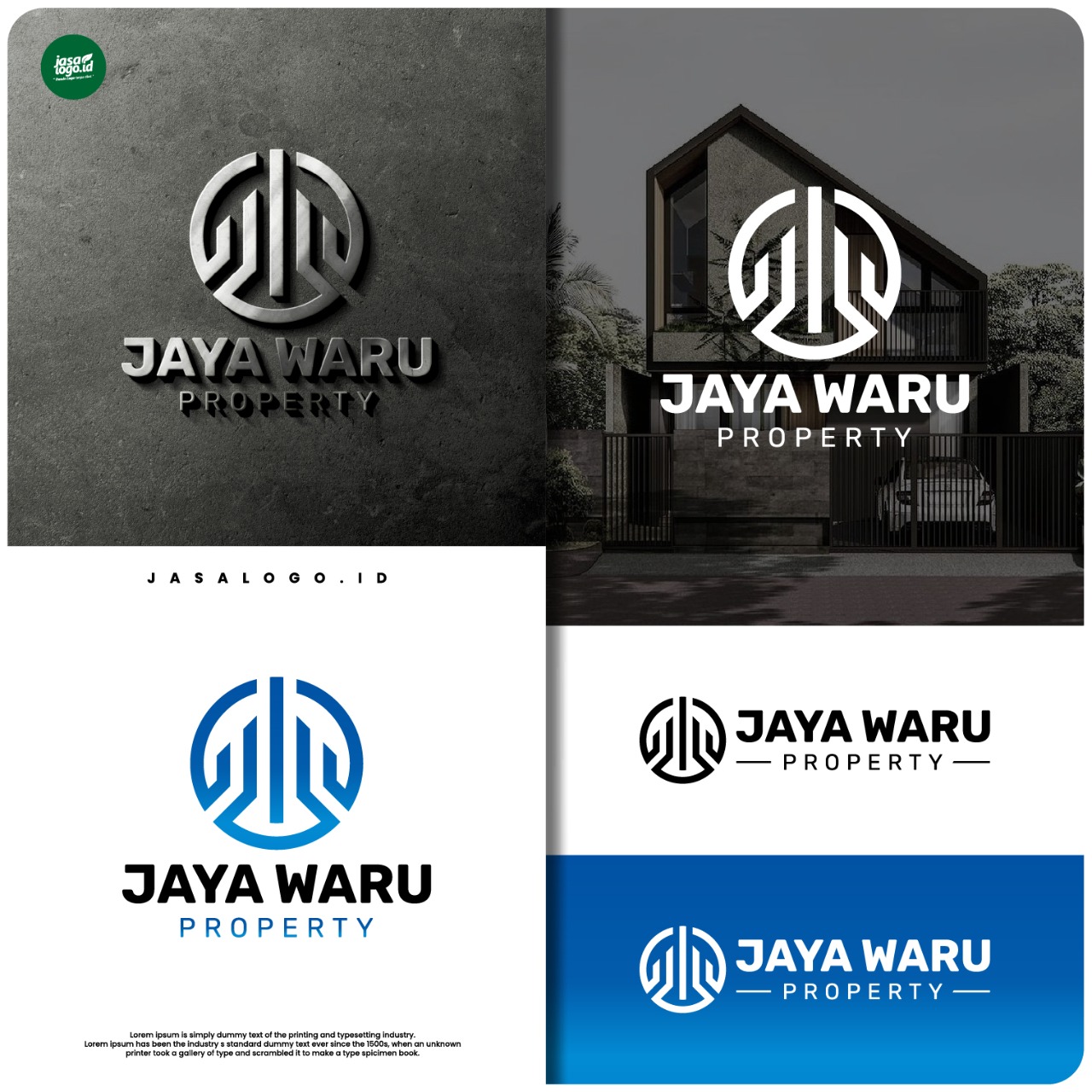 Desain Logo Property Jaya Waru