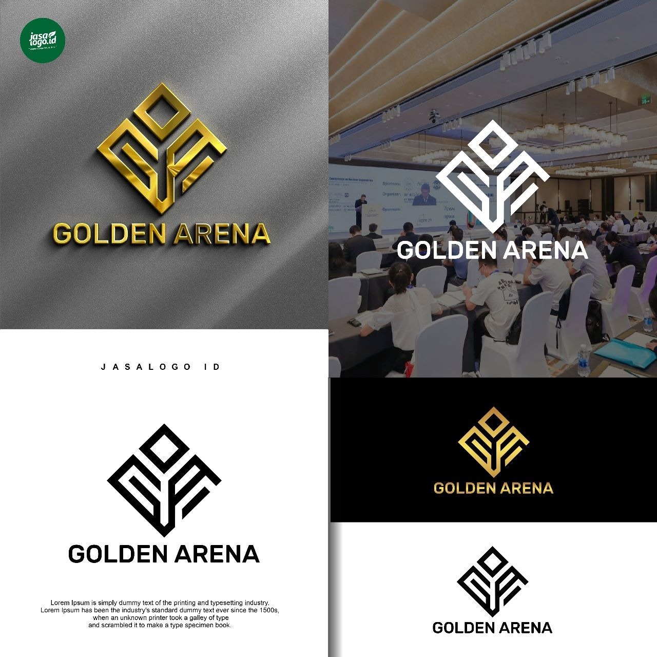 Desain Logo event organizer Golden Arena