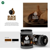 Desain Logo Black garlic