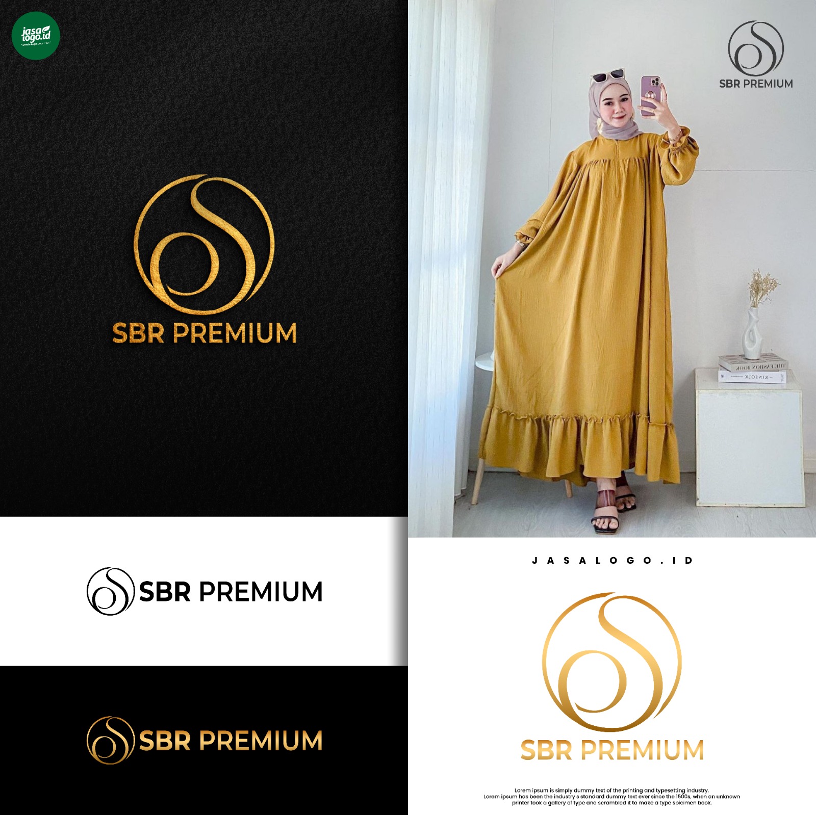 Desain Logo Gamis SBR Premium
