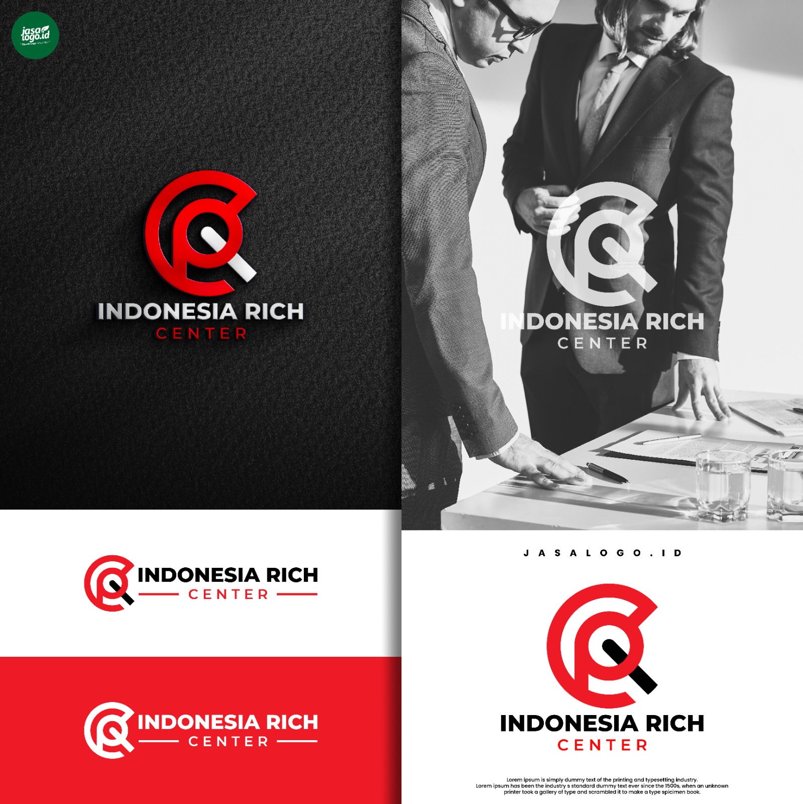 Desain Logo Trade International Indonesia Rich Center