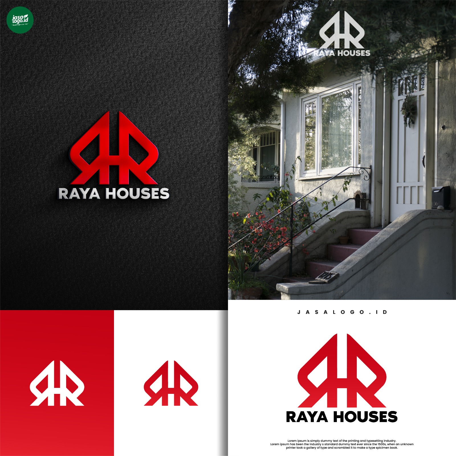 Jasa Desain Logo Property untuk Raya houses