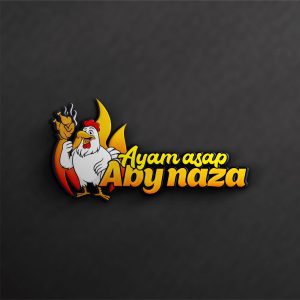 Jasa Logo Maskot Ayam untuk Ayam Asap Aby Naza