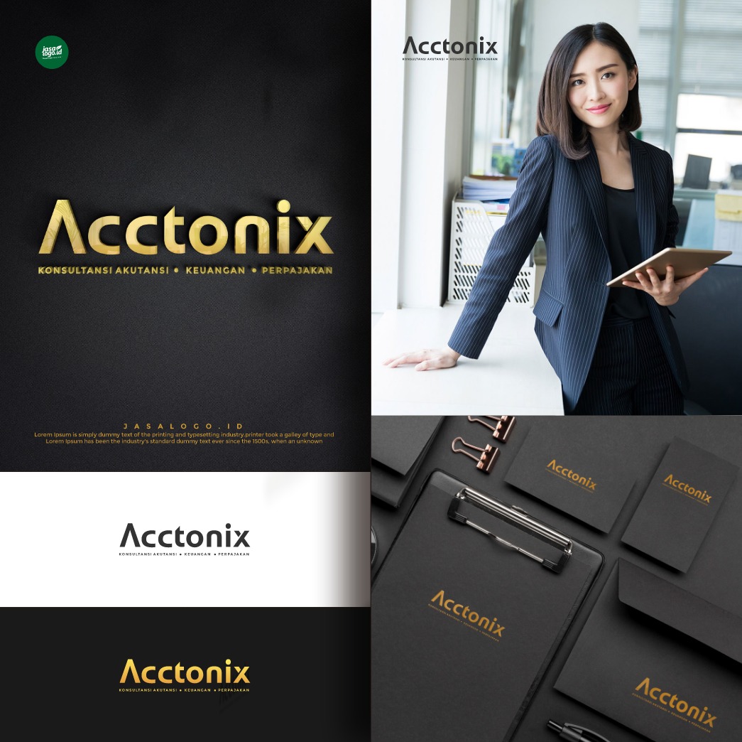 Desain Logo Keuangan untuk Acctonix