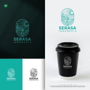 Desain Logo Kopi untuk Serasa Indonesia