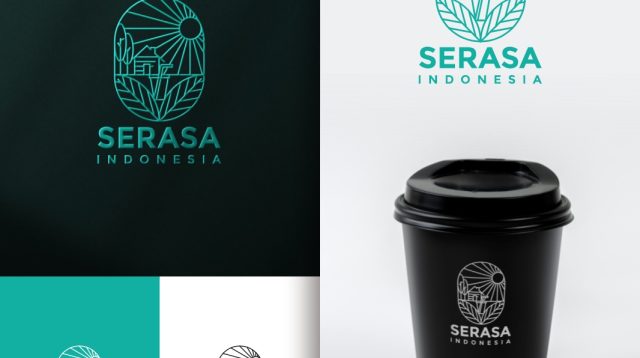 Desain Logo Kopi untuk Serasa Indonesia