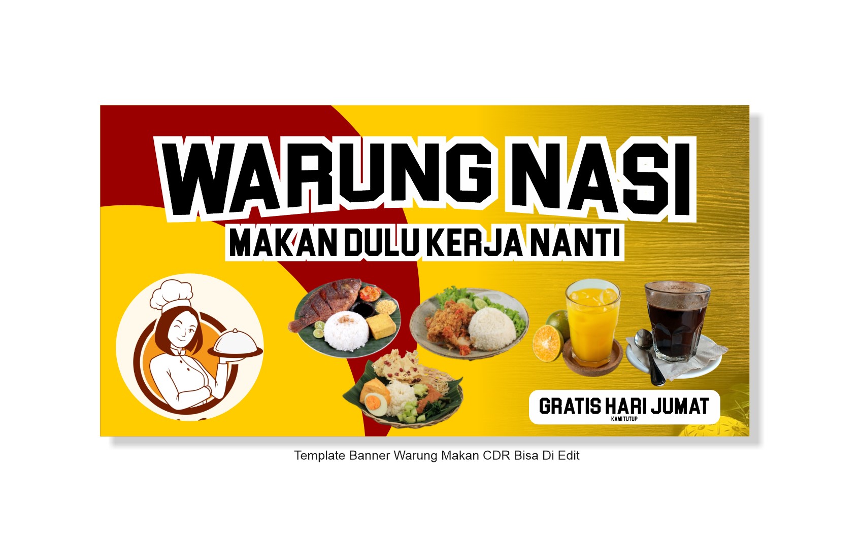 Template Banner Warung Makan CDR Bisa Di Edit