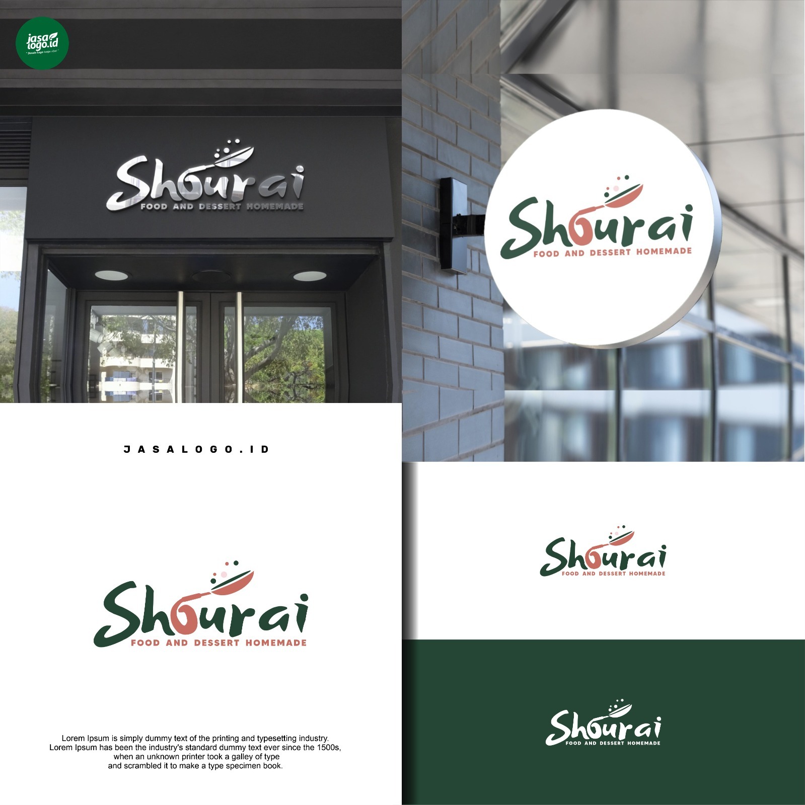 Desain Logo food and dessert untuk Shourai
