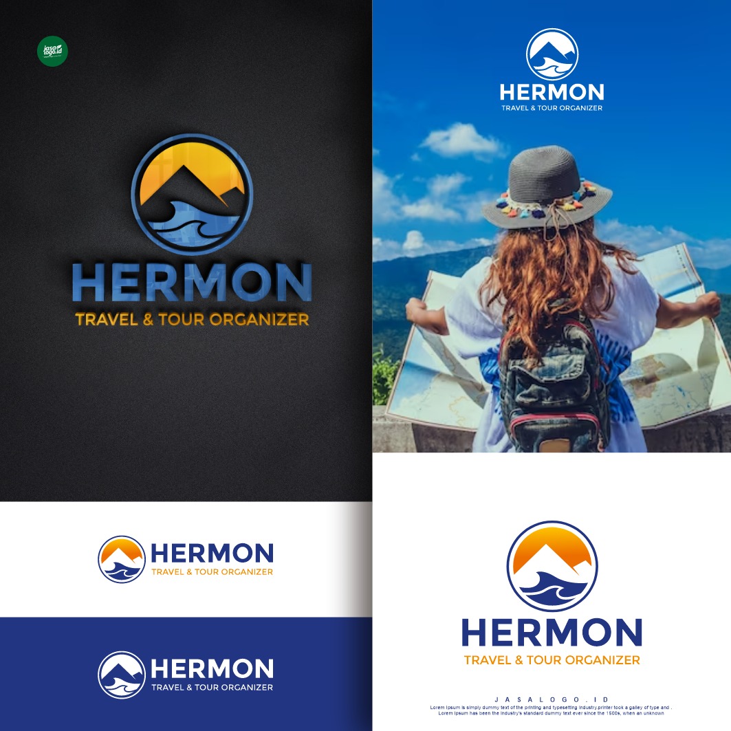 Desain Logo Tour Travel Hermon