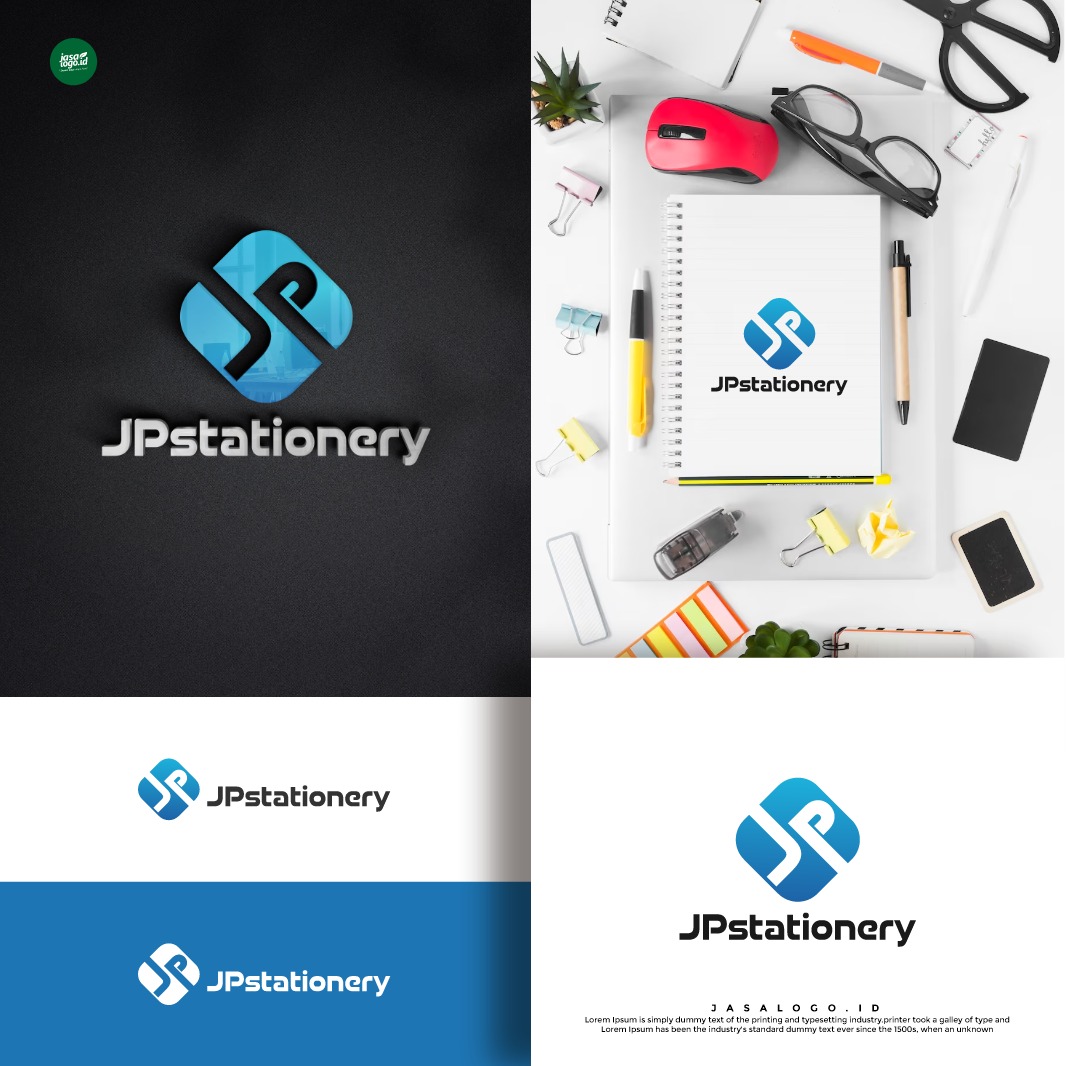 Jasa Desain Logo Usaha Alat Tulis Kantor (ATK) untuk JPstationery