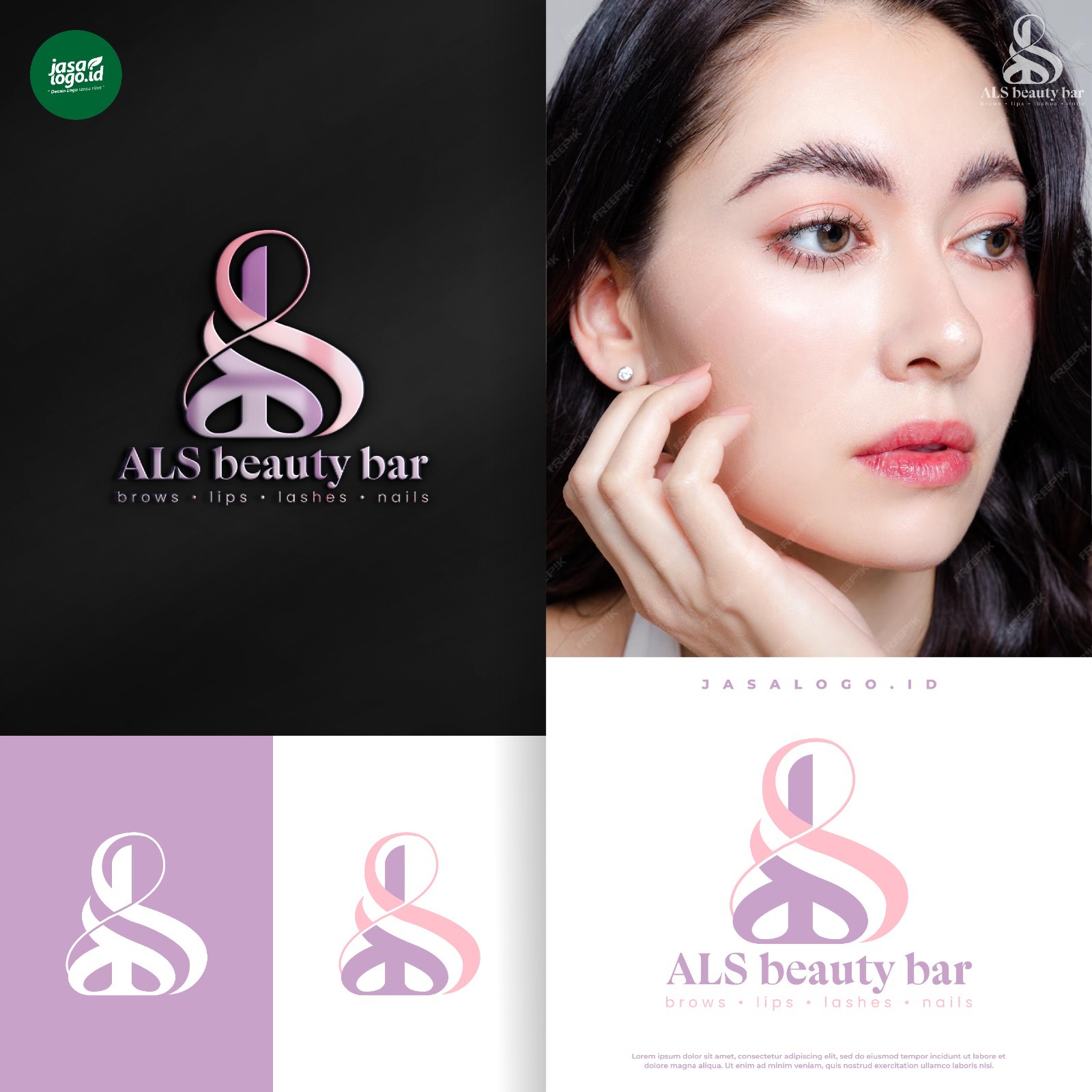 Desain Logo Beauty Bar ALS