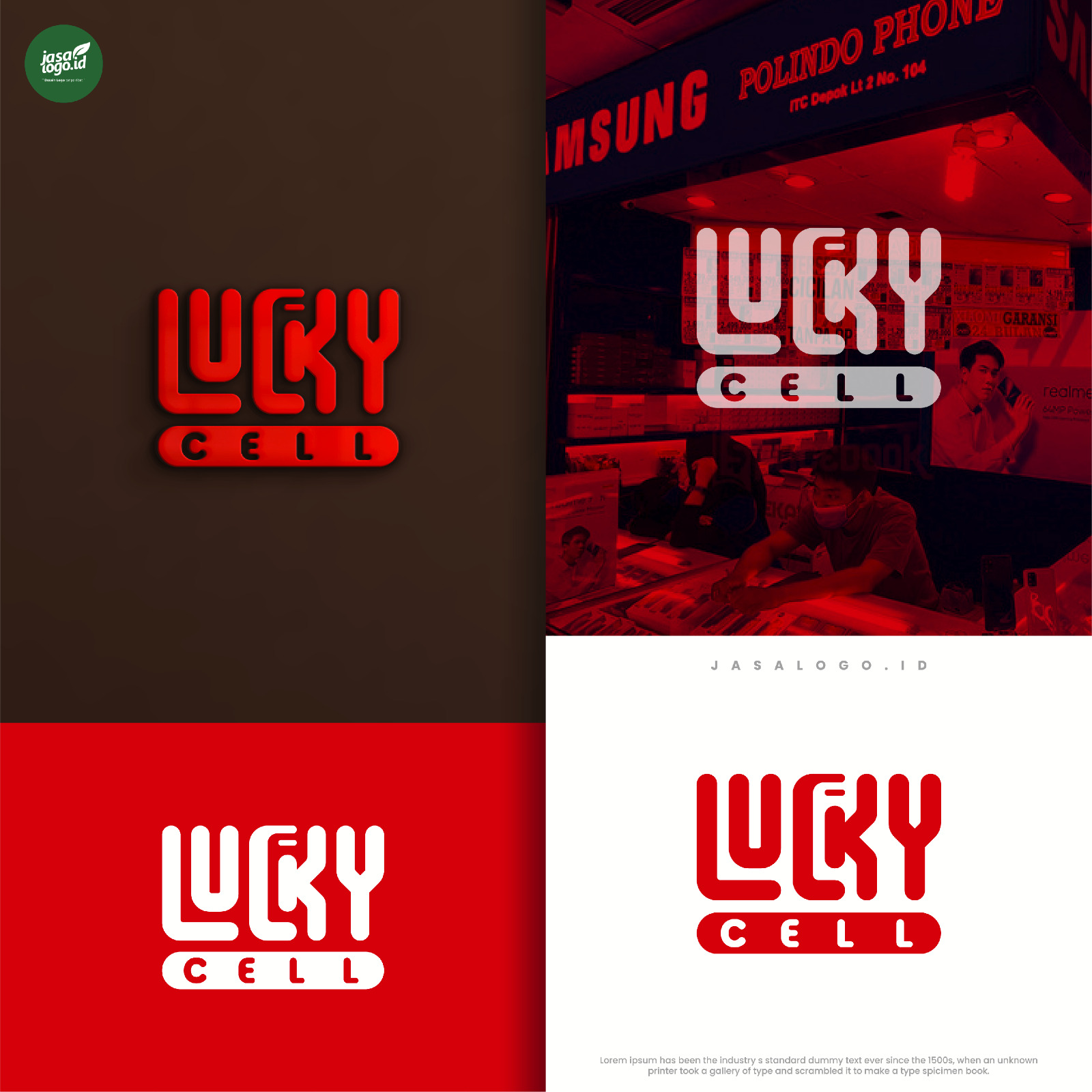 Jasa Desain Logo Konter HP untuk Lucky Cell