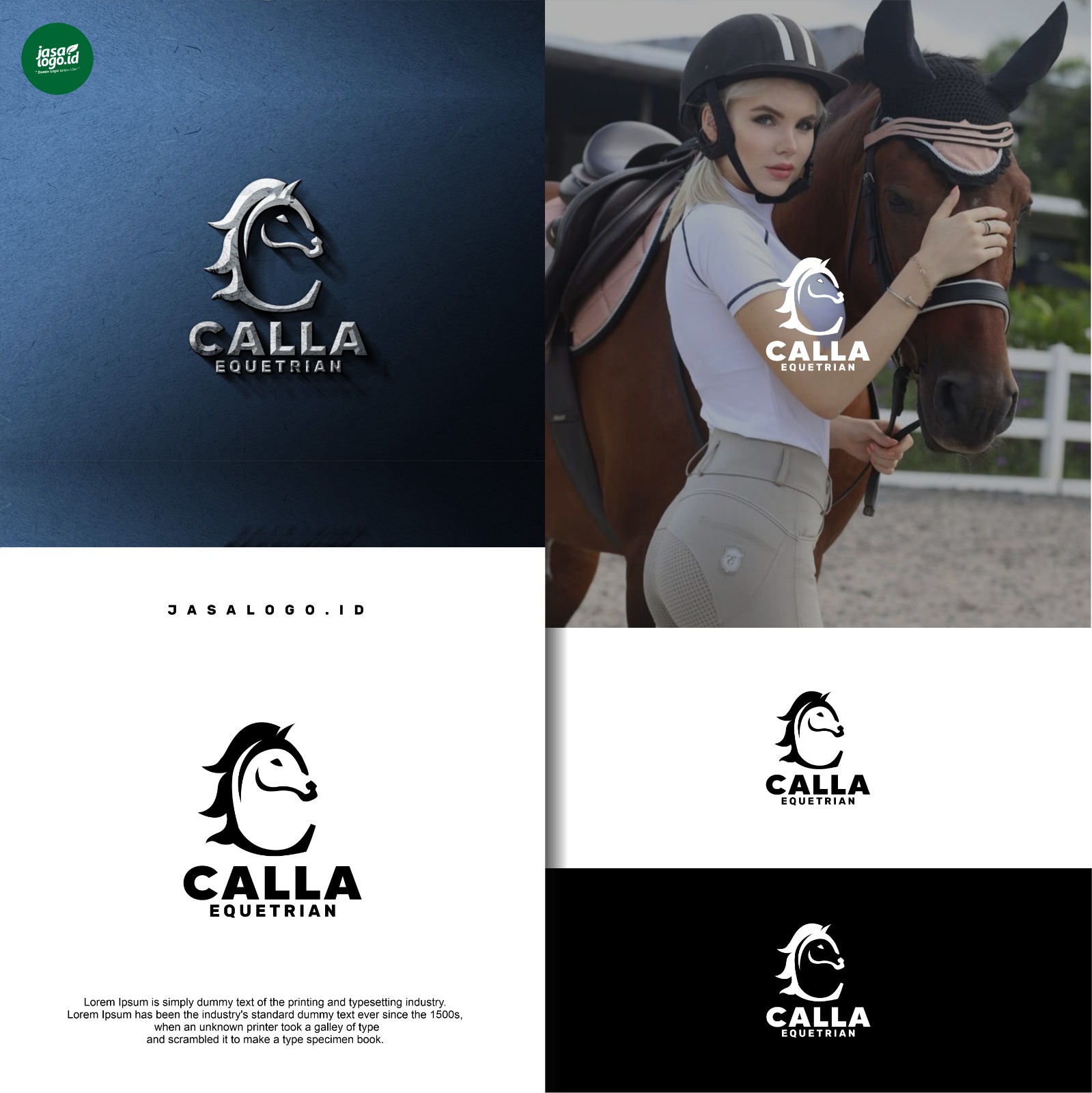 Jasa Logo Bisnis Latihan Berkuda untuk Calla