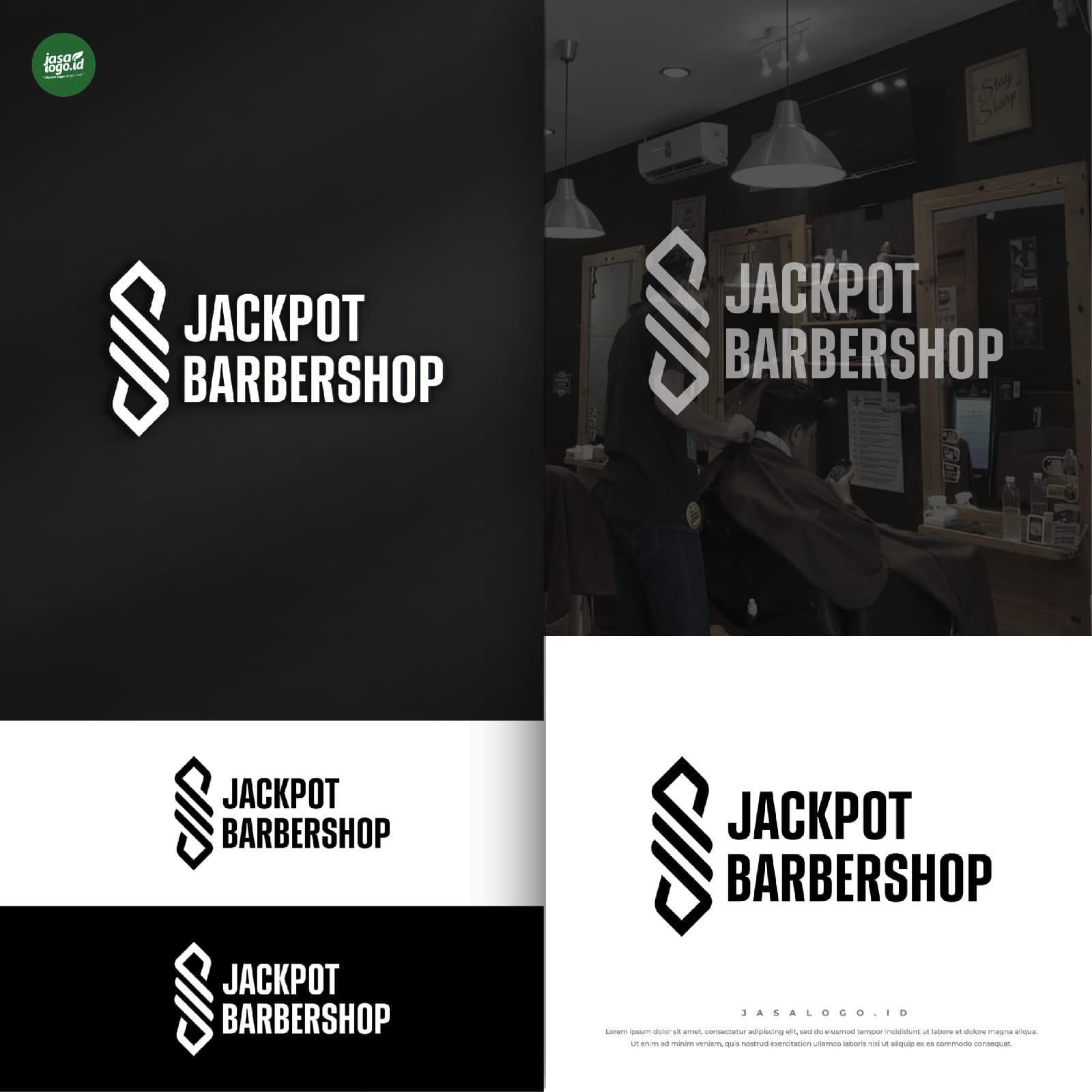 Desain Logo Barbershope Kreatif