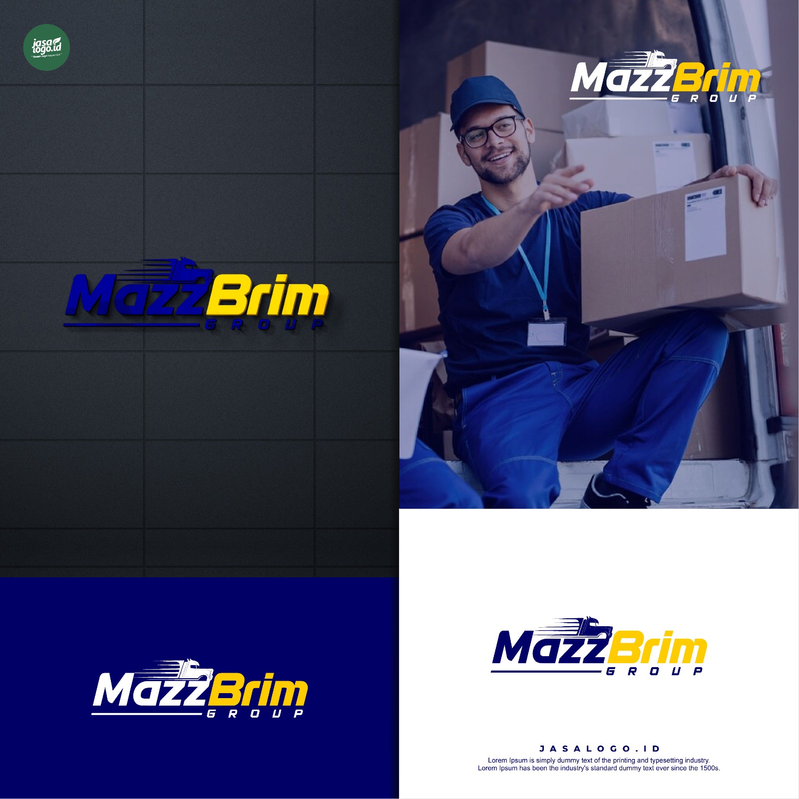 Desain Logo Ekspedisi Mazz Brim