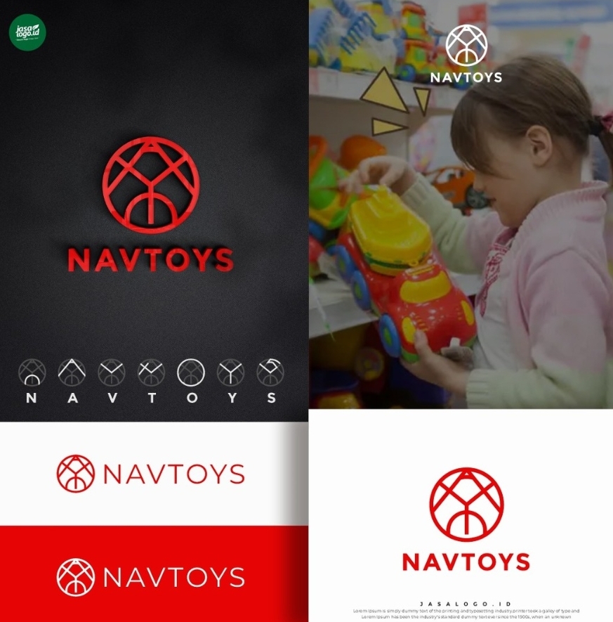 7 Desain Logo Warna Merah yang Mencolok