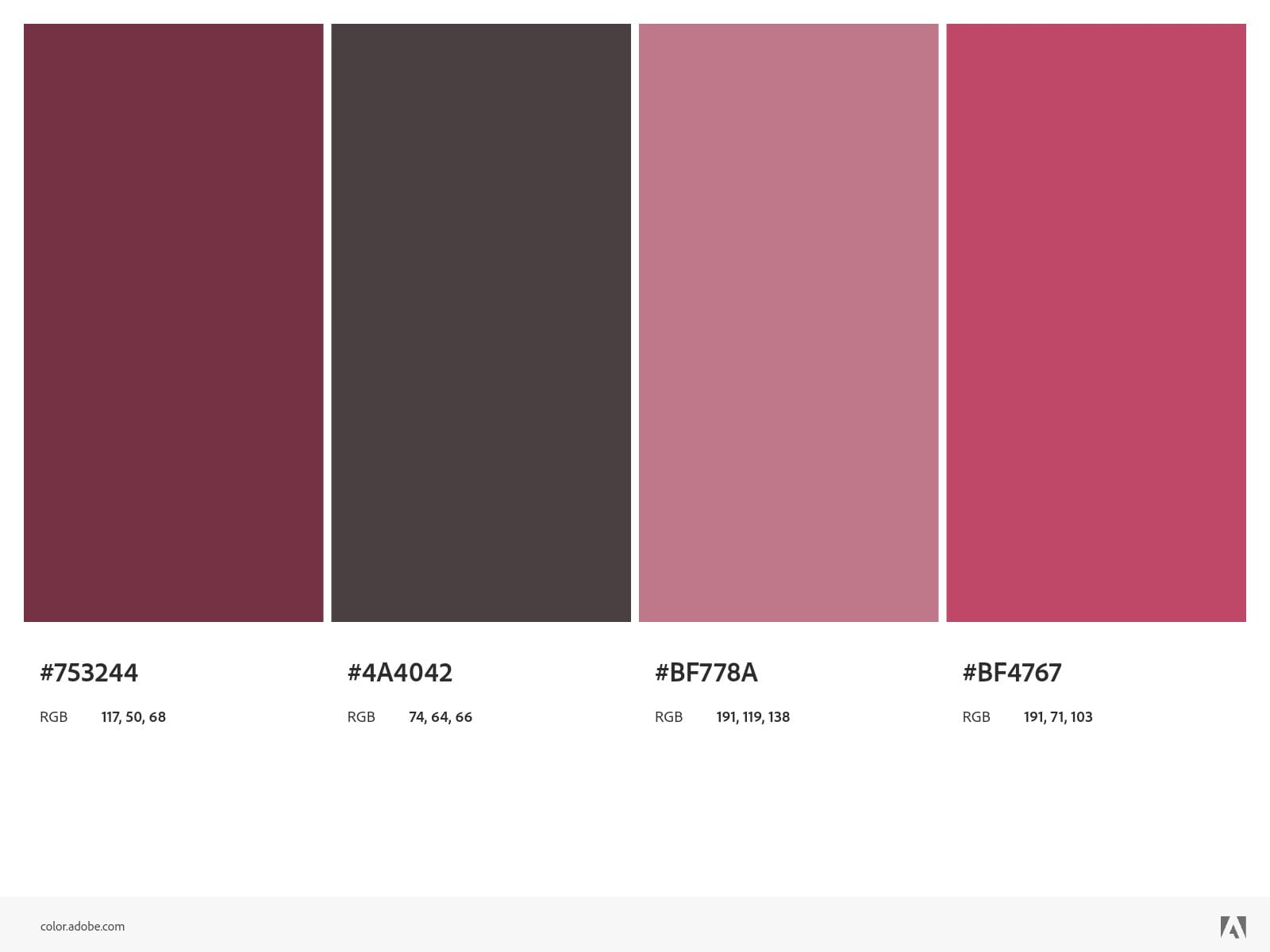 6 Palet Warna Pink Monokrom untuk Desain Bertema Romantis