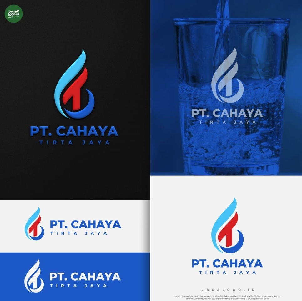 Penggunaan Warna Biru dan Merah dalam Desain Logo Mencolok