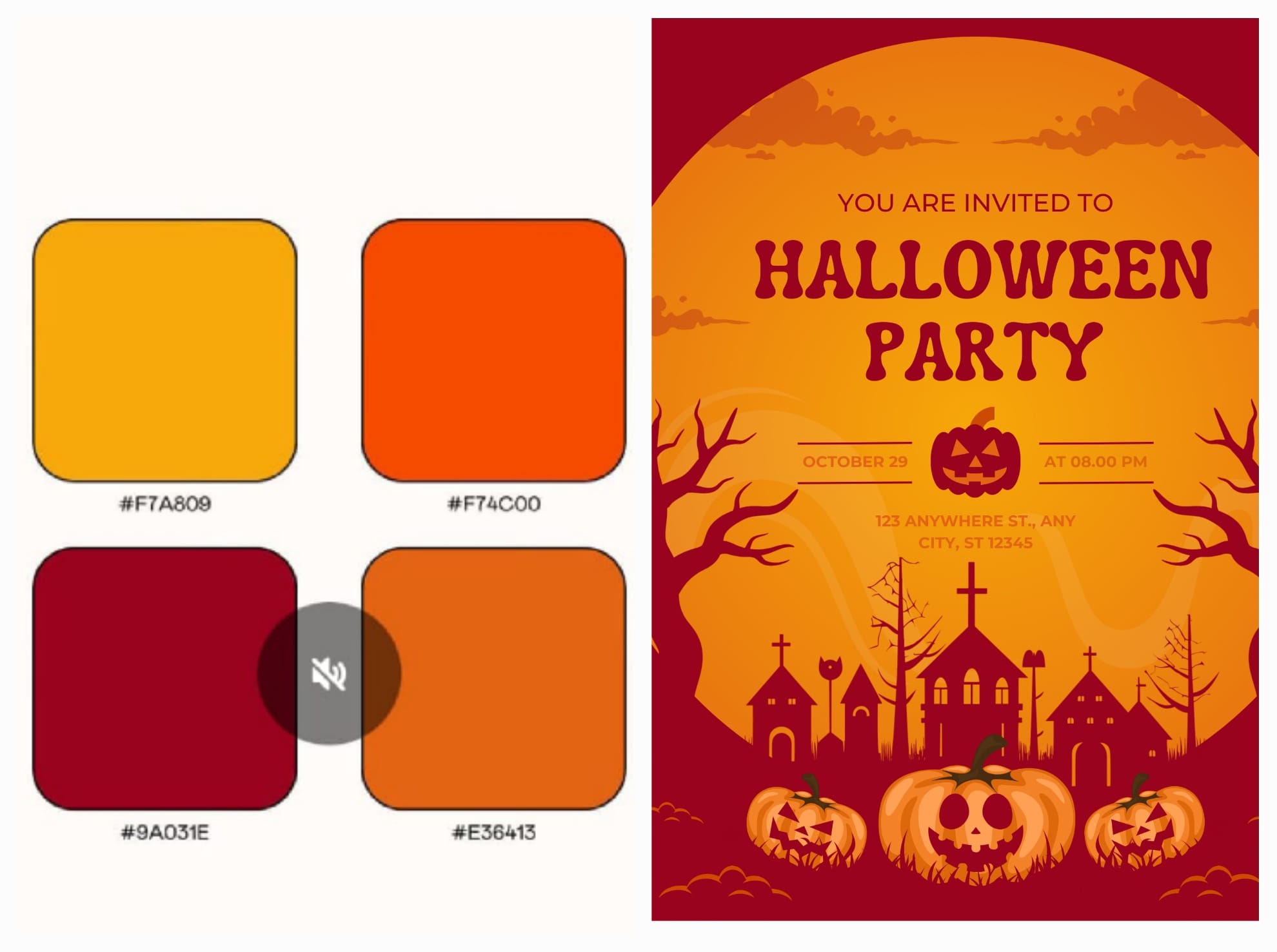5 Tema Warna Halloween untuk Jenis Desain Berbeda