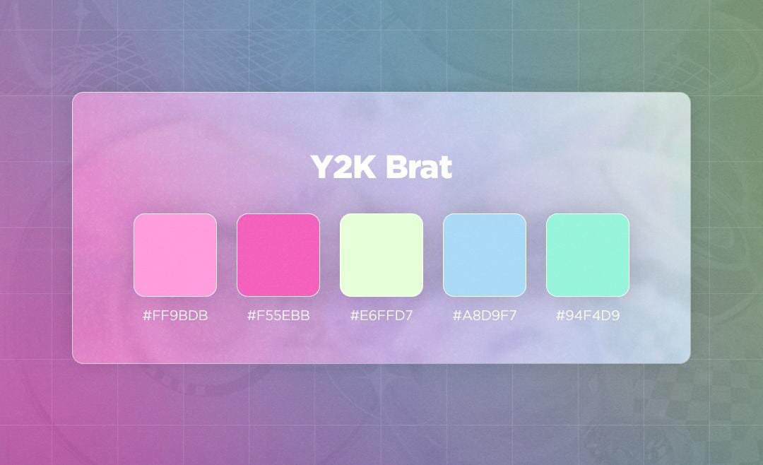 Palet Warna Desain Y2K yang Cerah dan Menarik