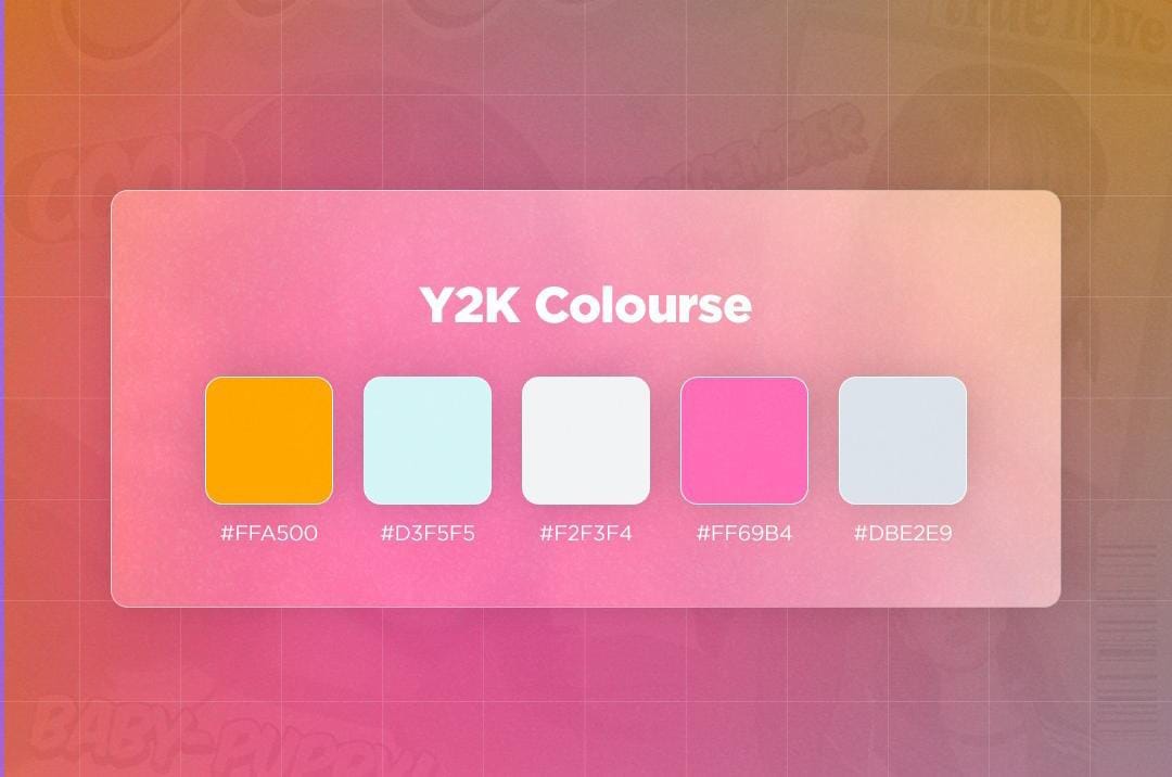 Palet Warna Desain Y2K yang Cerah dan Menarik