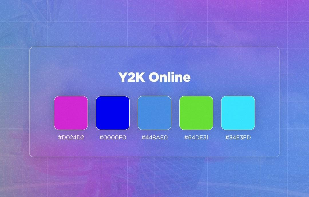 Palet Warna Desain Y2K yang Cerah dan Menarik