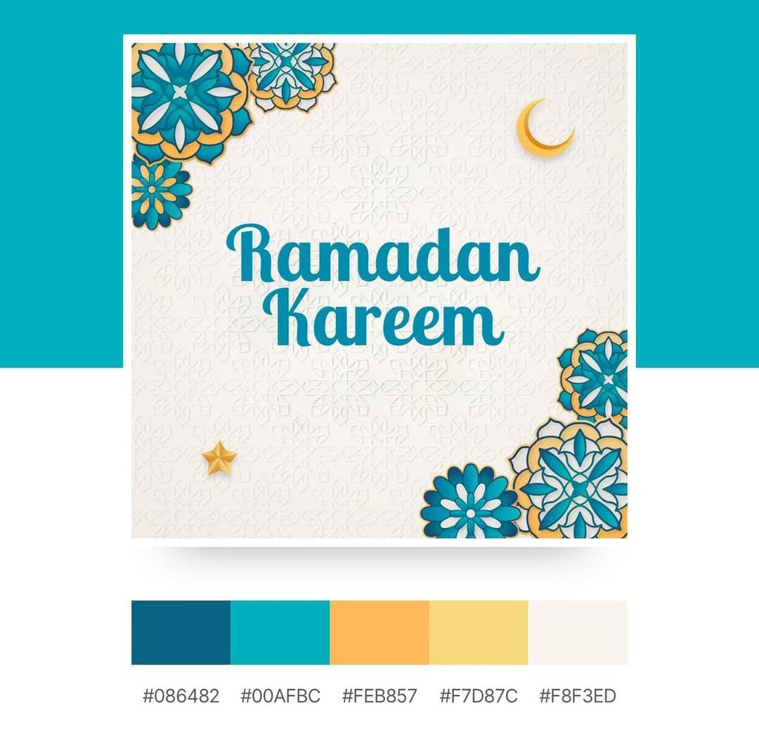 Palet Warna Desain Ramadhan Kareem yang Adem dan Hangat