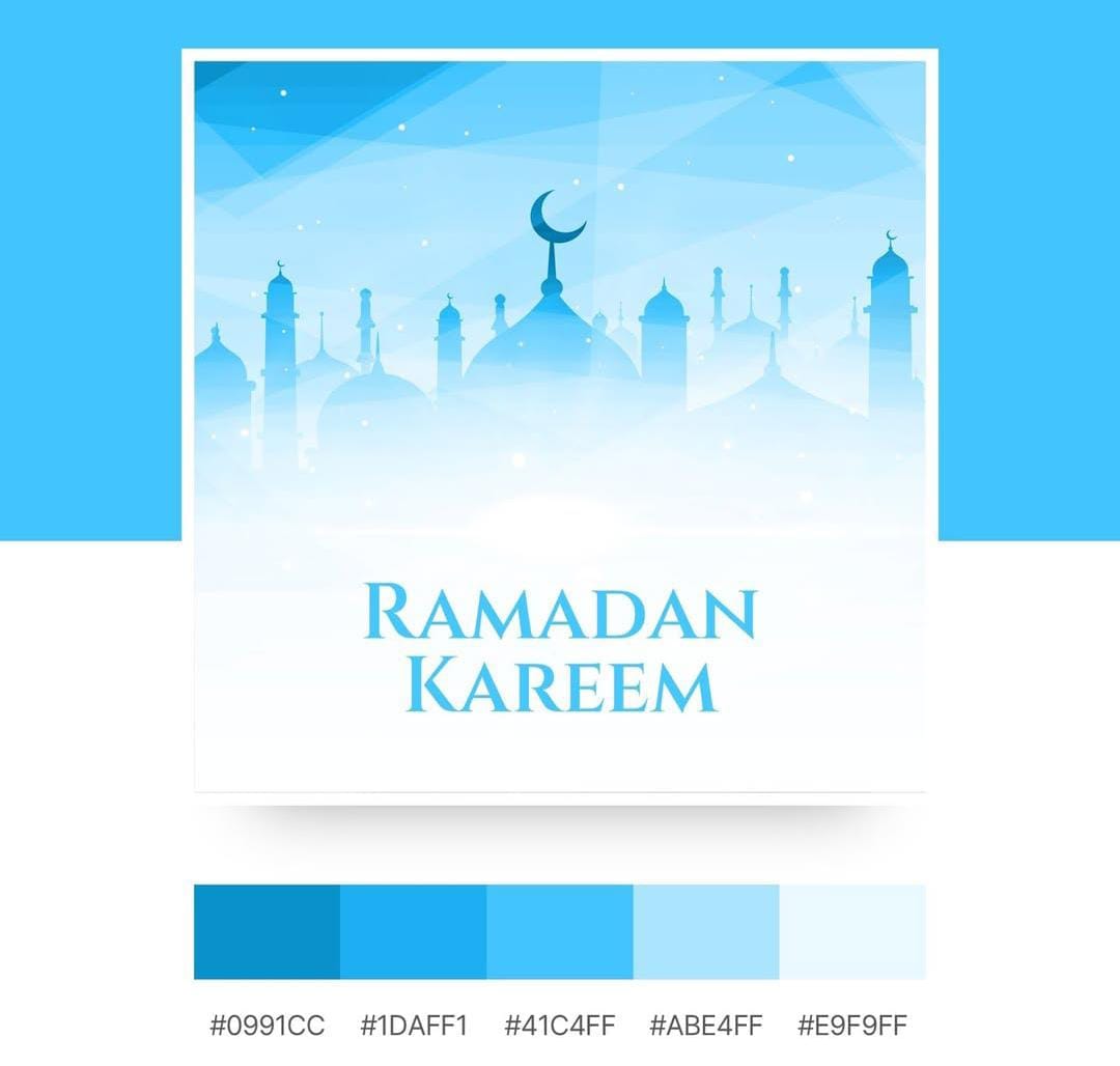 Palet Warna Desain Ramadhan Kareem yang Adem dan Hangat
