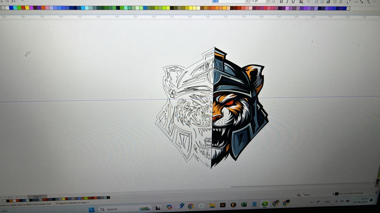 Logo Kepolisian Karakter Macan