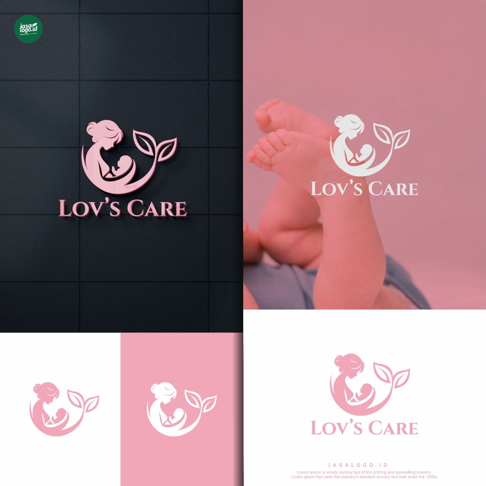 Tumbuhan dalam Simbol Desain Logo Alami dan Organik