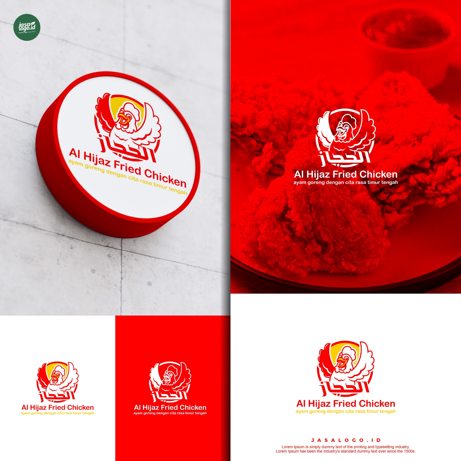 Desain Logo Al Hijaz Fried Chicken Desain logo Al Hijaz Fried Chicken