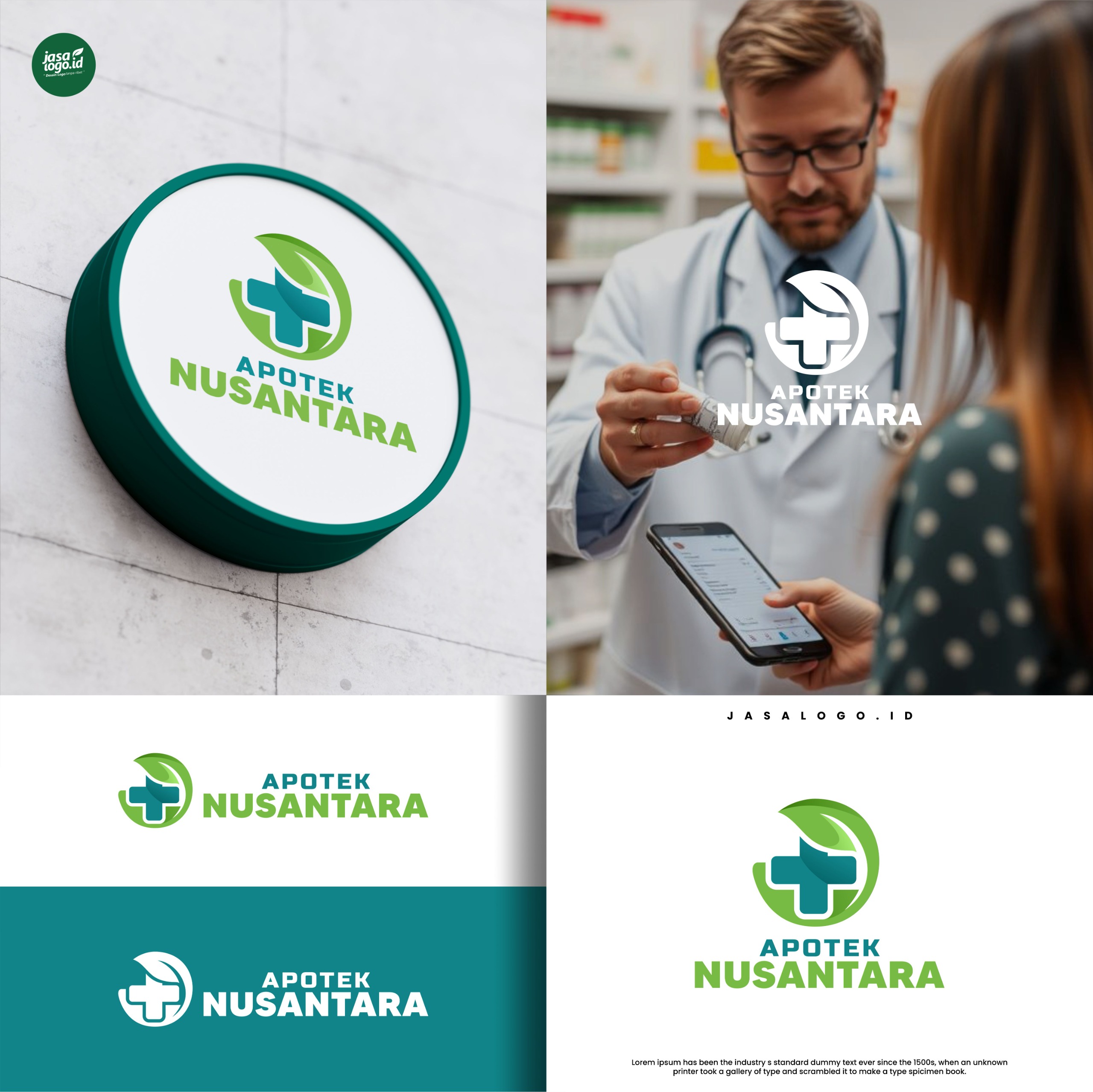 Desain logo Apotek Nusantara Logo Apotek Nusantara