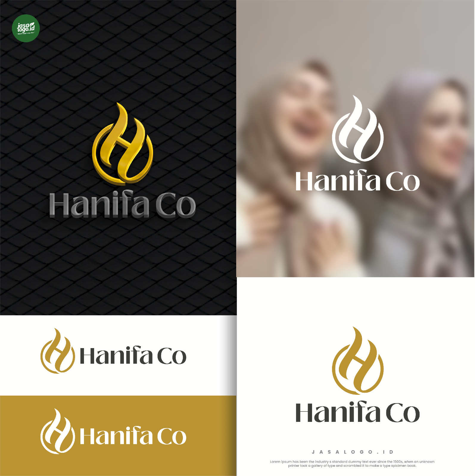 Desain Logo Fashion Hanifa Co