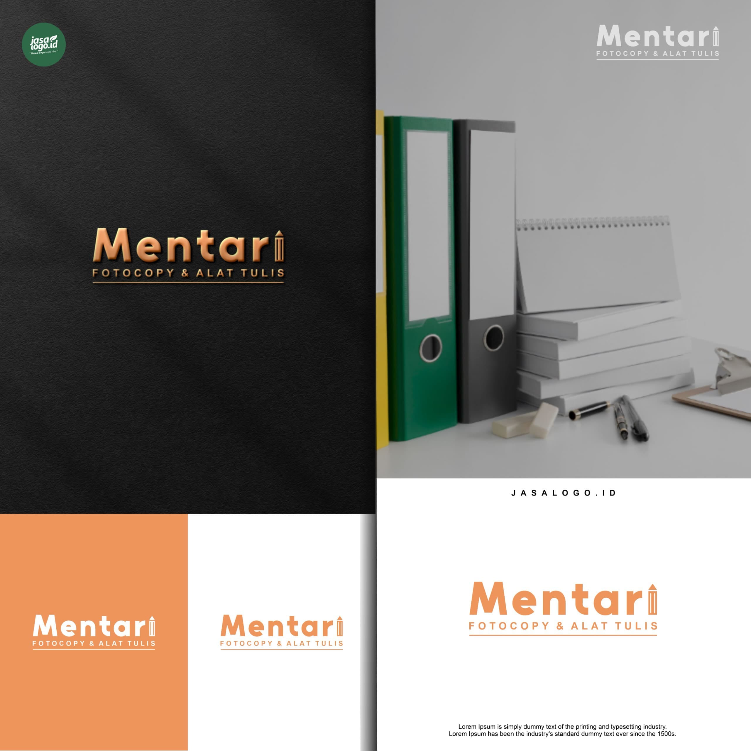Desain Logo Fotocopy dan Alat Tulis - Mentari 