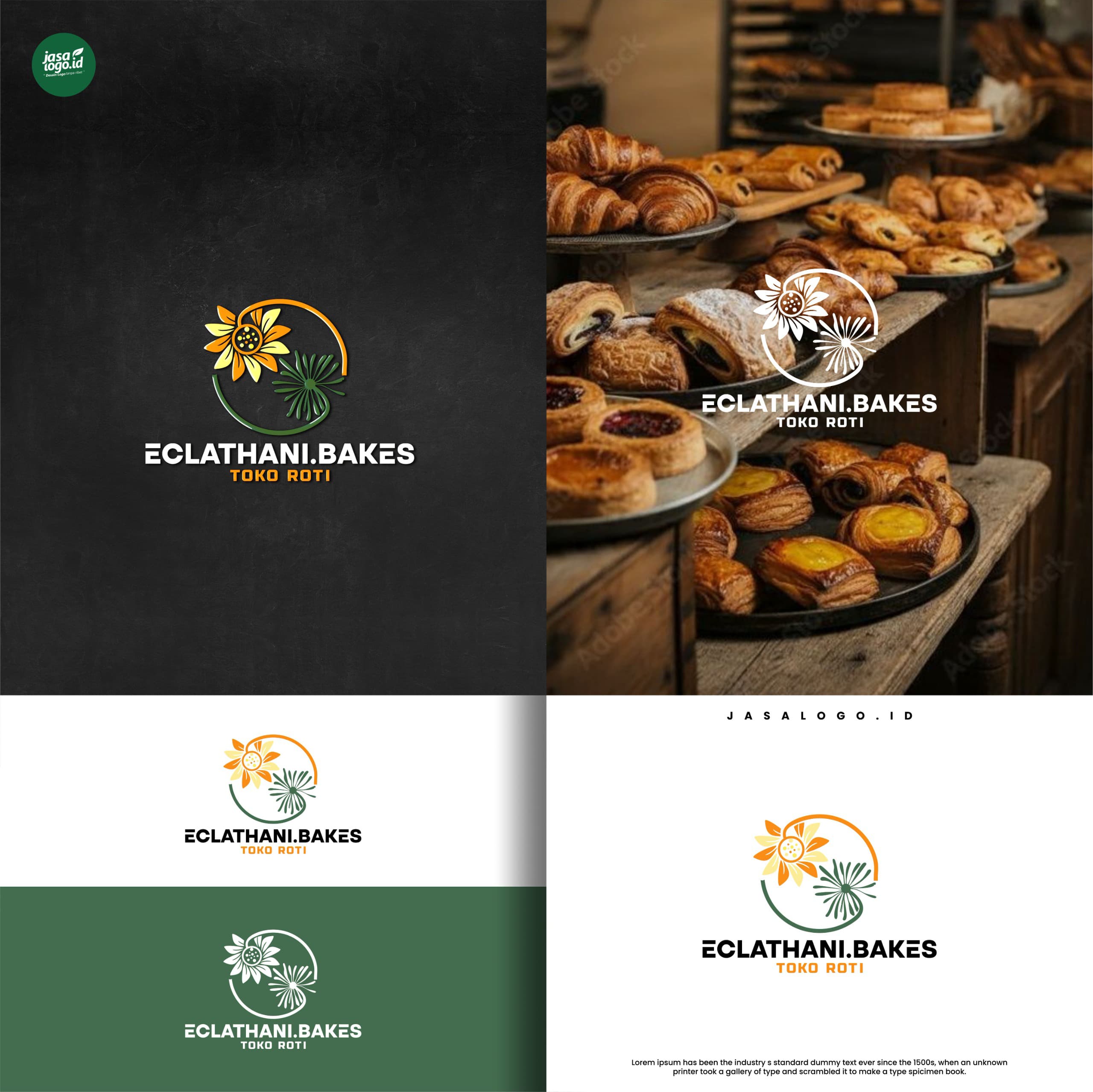 Desain Logo Eclathani.Bakes Desain Logo Toko Roti Eclathani.Bakes