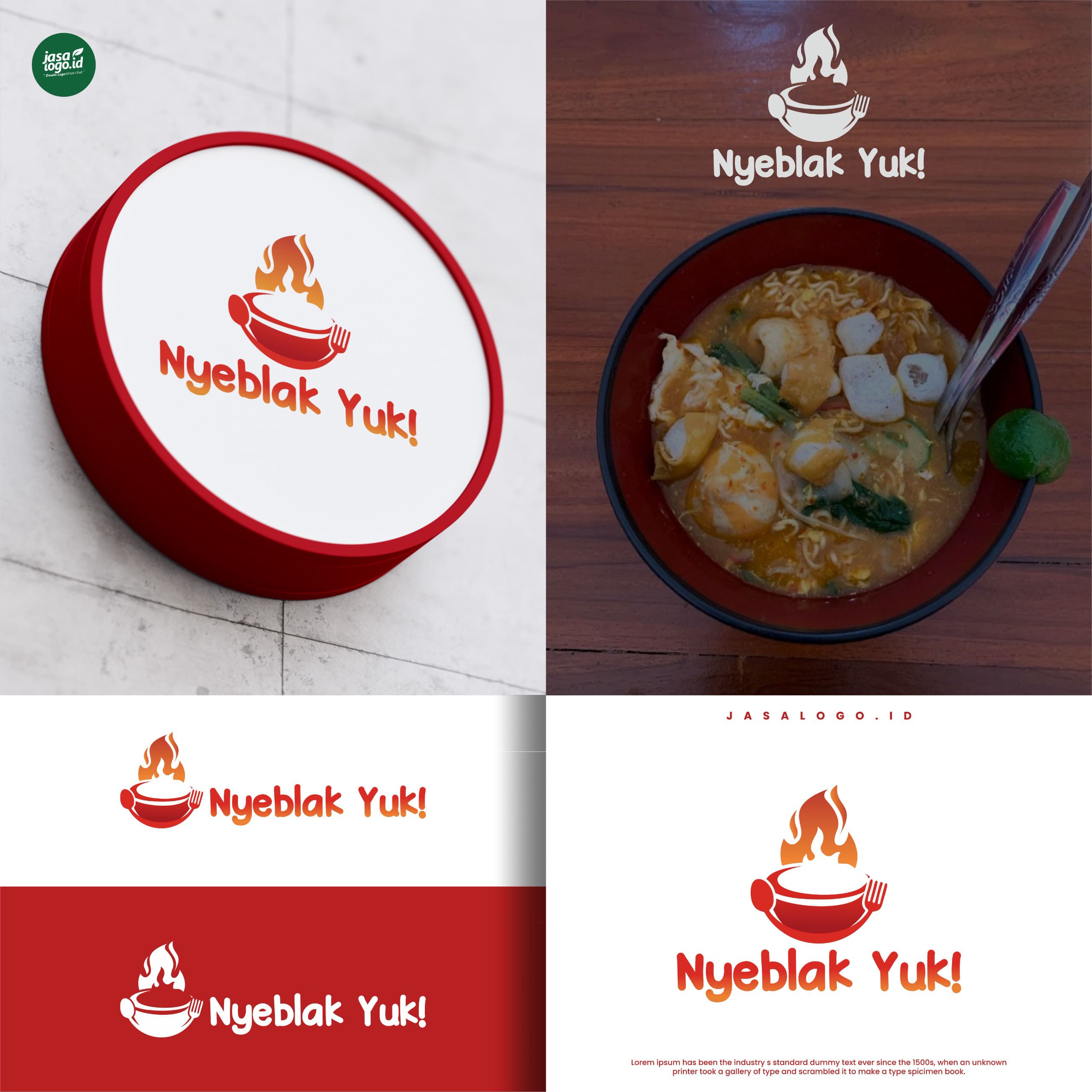 Desain Logo Nyeblak Yuk! Desain Logo Makanan Nyeblak Yuk!