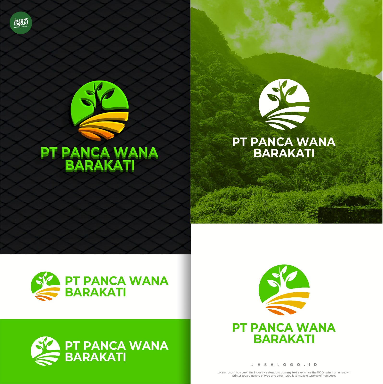 Makna Kombinasi Warna Hijau dalam Logo Brand Agro dan Pangan