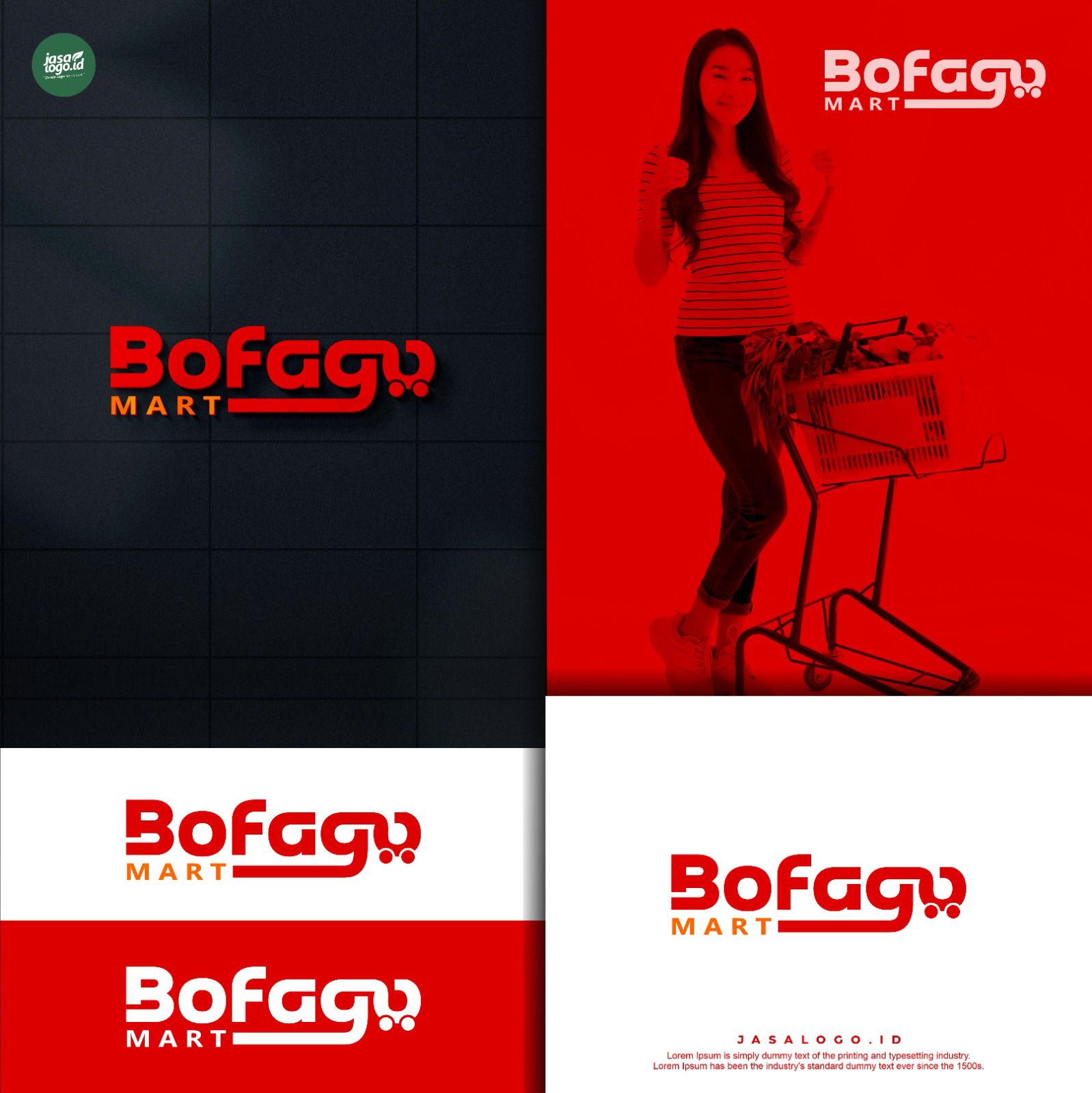 Desain Logo Bofago Mart Peran Ikon Kecil dalam Logo Wordmark untuk Membangun Identitas